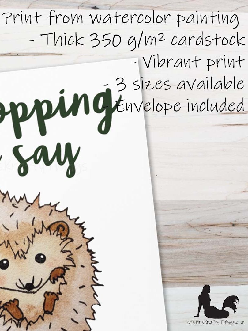 Hedgehog Popping In To Say Hi Greeting Card product image (3)