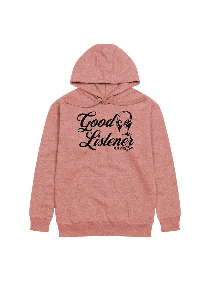 Good Listener Hoodie Black Text product image (1)