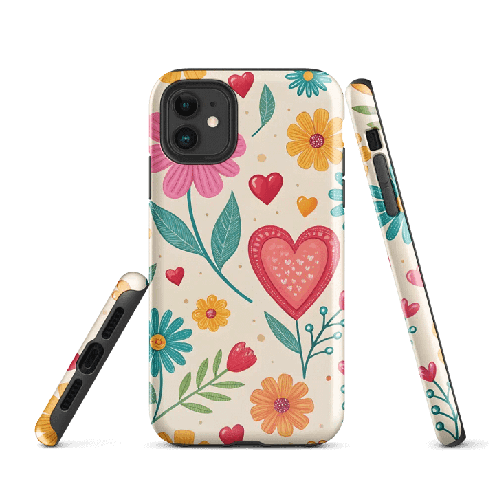 Whimsical Heart Garden iPhone® Tough Case product image (1)