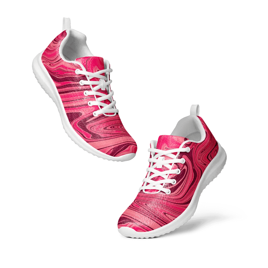 Women's Athletic Shoes - Shades of Magenta Pink Digital Fluid Art product image (8)