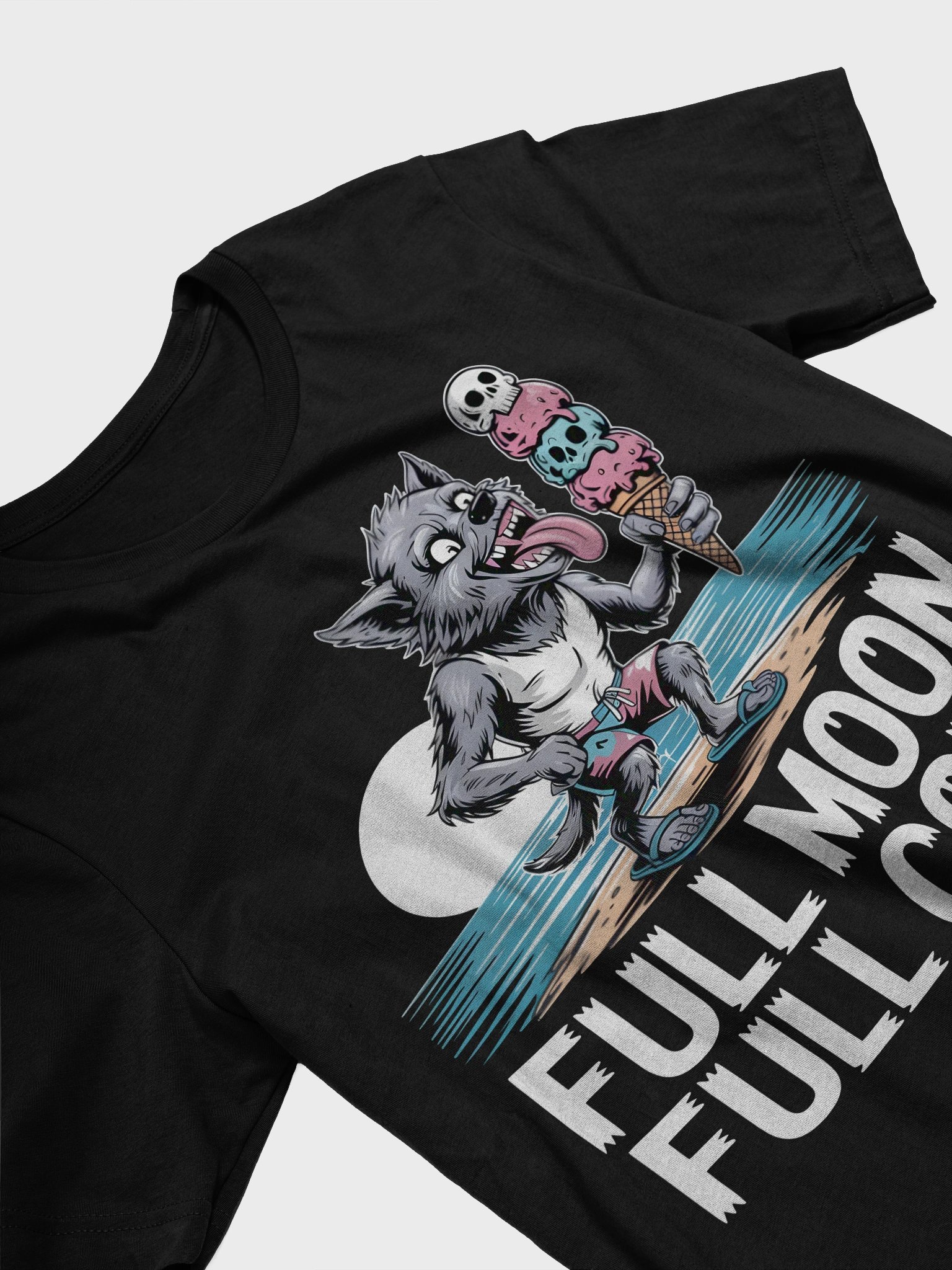 Full Moon Wolf Ice Cream T-Shirt product image (3)