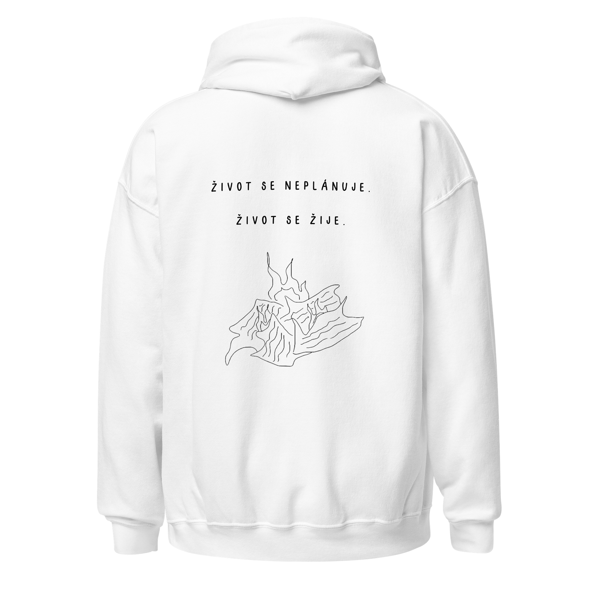 Život se žije White Hoodie product image (1)