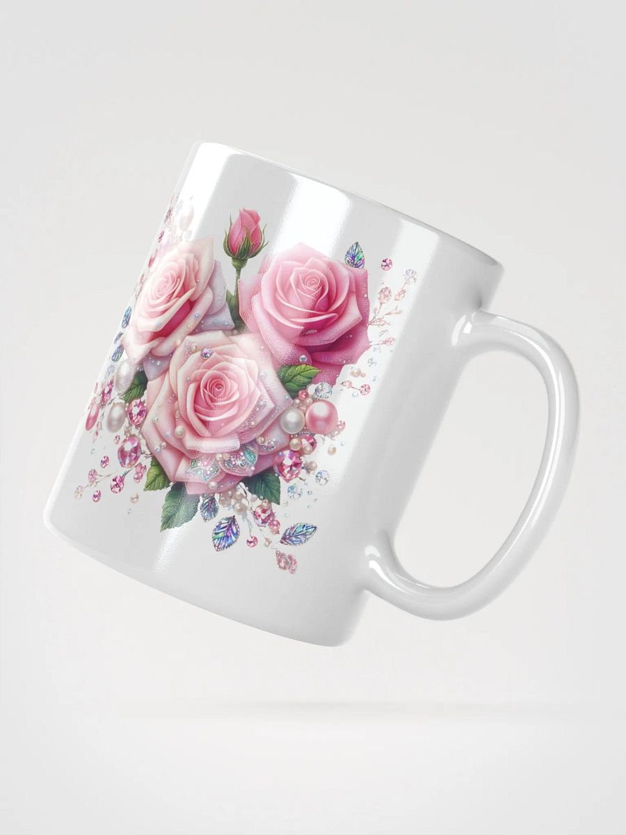 Roses Mug, Floral Mug, Rose Valentine's Day Mug, Pink Rose Teacup, Botanical Mug Floral Decor, Gift for Girlfriend Mom Nana Gigi product image (5)