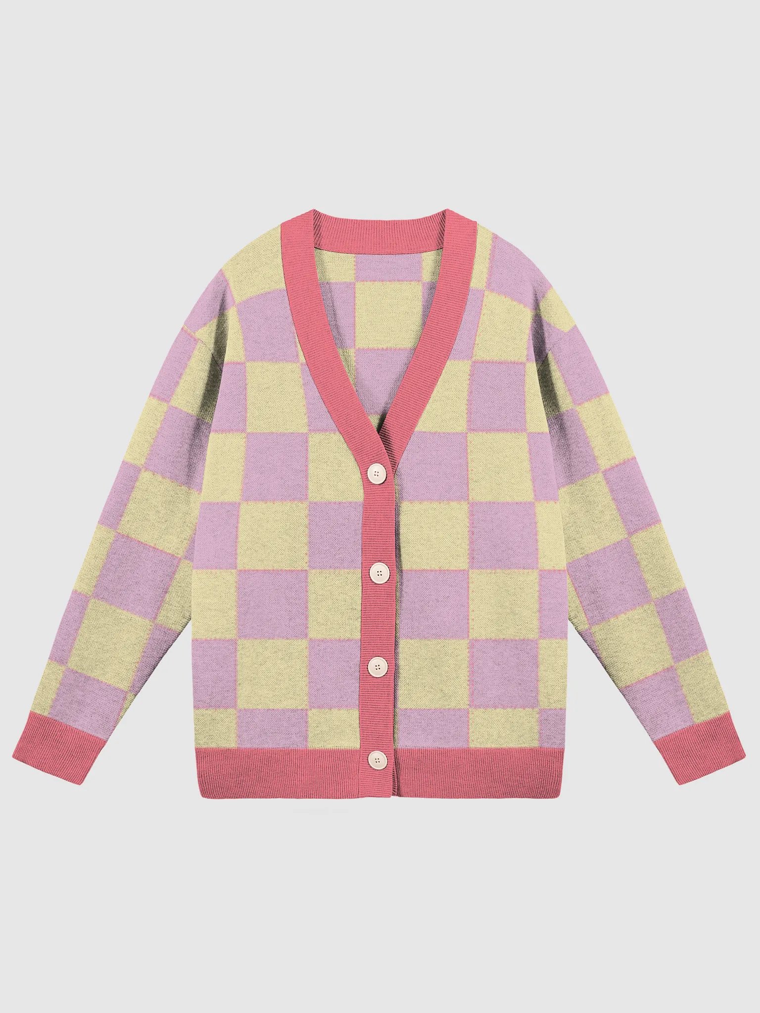 Pastel Checkered Cardigan product image (1)