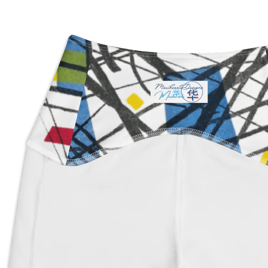 Abstract Lithographic Pattern Design Leggings with pockets - V3 product image (7)