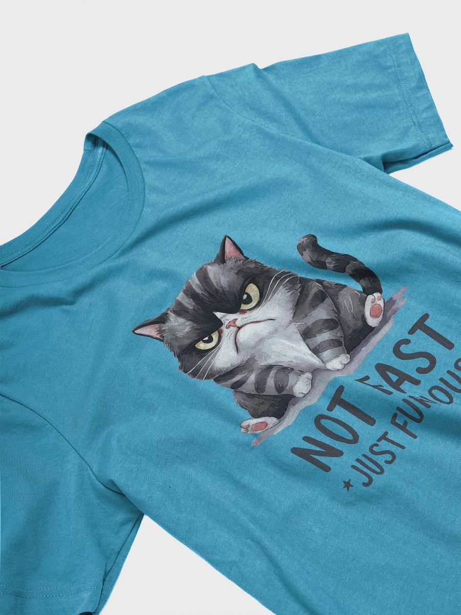 Not Fast, Just Furious Cat T-Shirt – Grumpy Cat Humor Design product image (4)