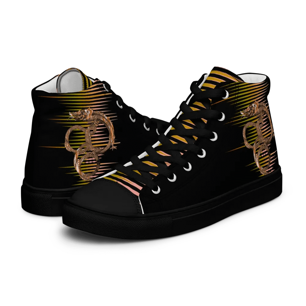 Glitchy Distortion Men's High Tops product image (10)