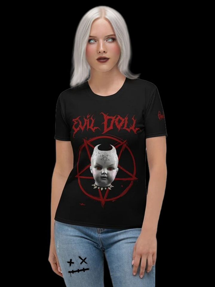 Eerie Doll Red Eyes Women's T-Shirt product image (1)