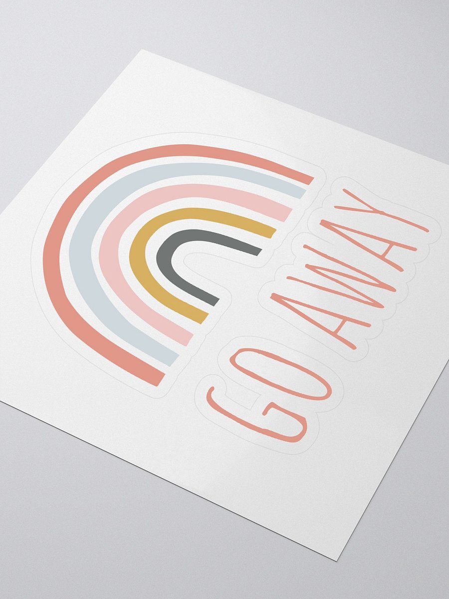 Go Away Rainbow Sticker product image (3)