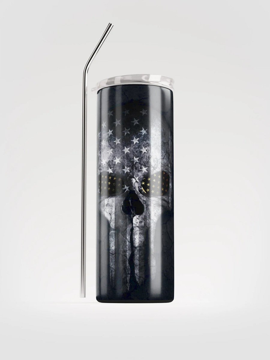 Patriotic Skull Stainless Steel Tumbler product image (1)