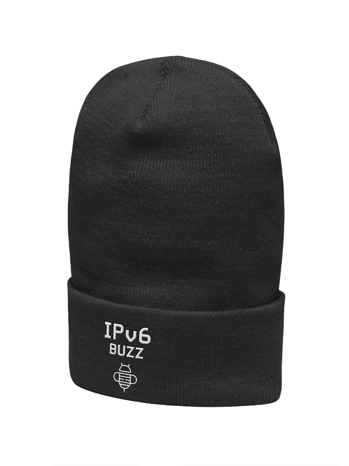 IPv6 Buzz Cuffed Beanie - White Logo product image (2)