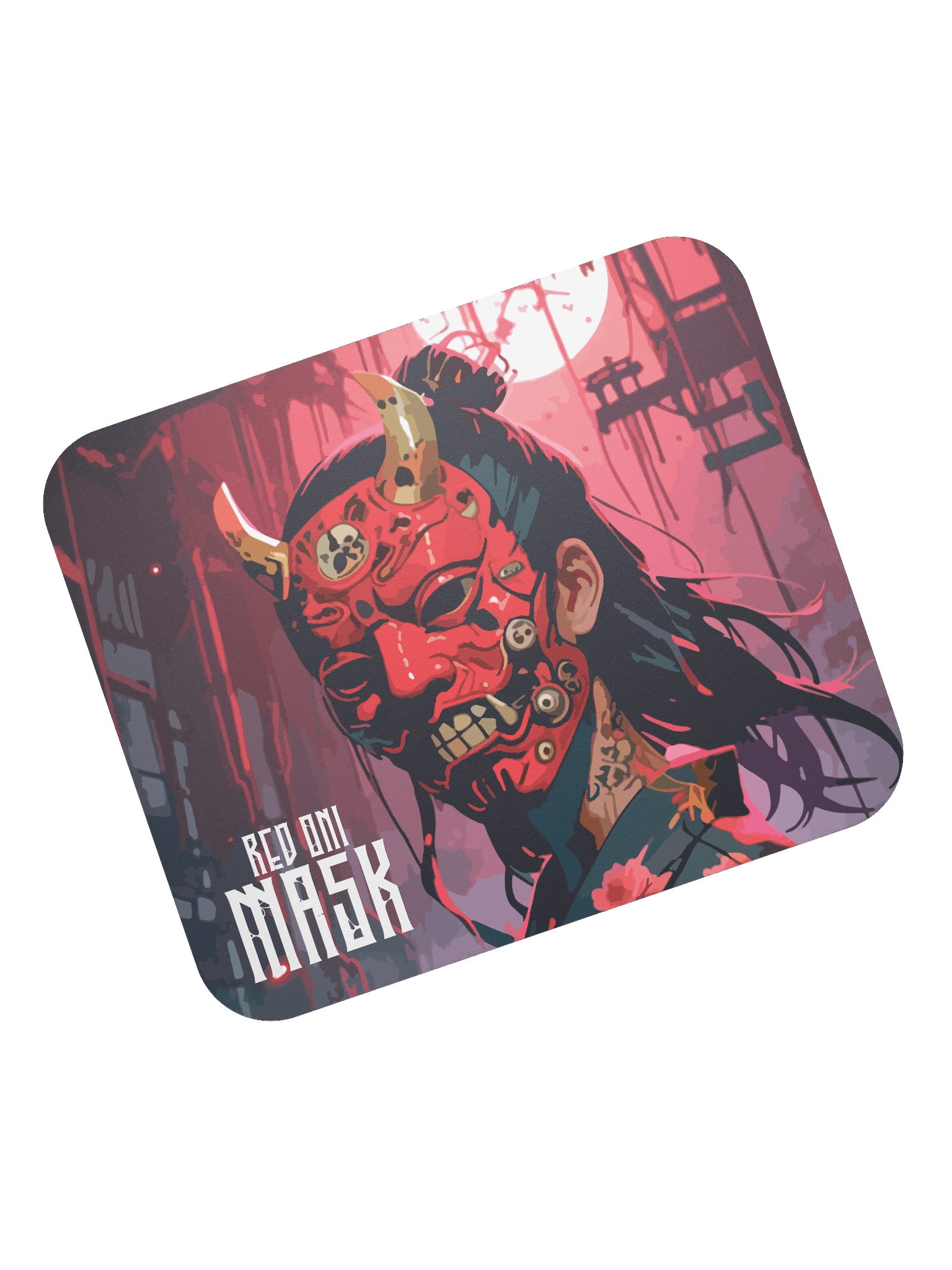Moody Red Oni Mouse Pad product image (7)
