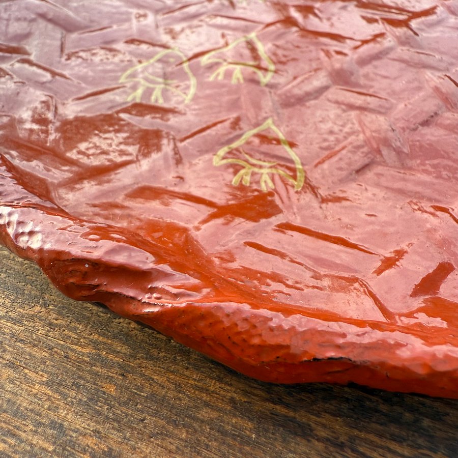 🎎 Vintage Japanese Lacquer Tray with Chidori Motif – Japan Antique Roadshow product image (7)