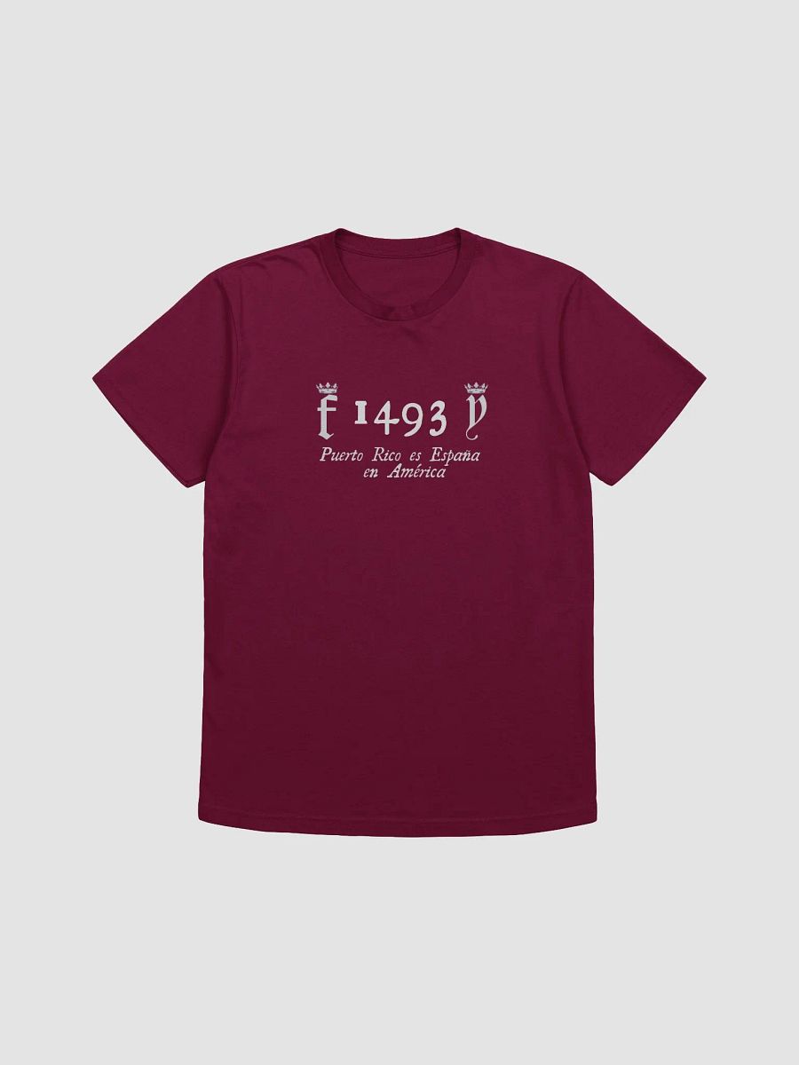 Camiseta manga corta borgoña - 1493 Puerto Rico es España en América product image (1)