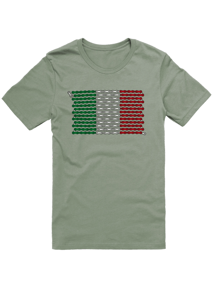 Italy Bike Chain Flag on Dark Color Supersoft Tee product image (1)