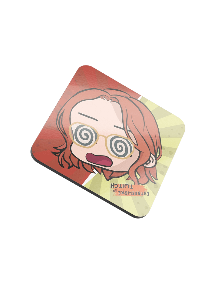 CONFUSED TWITCH EMOJI CORK COASTER product image (1)