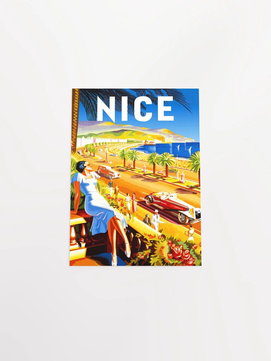 Nice, France, 1930 — retro vintage travel poster, art deco poster, art deco print, art deco wall art, vintage poster product image (10)