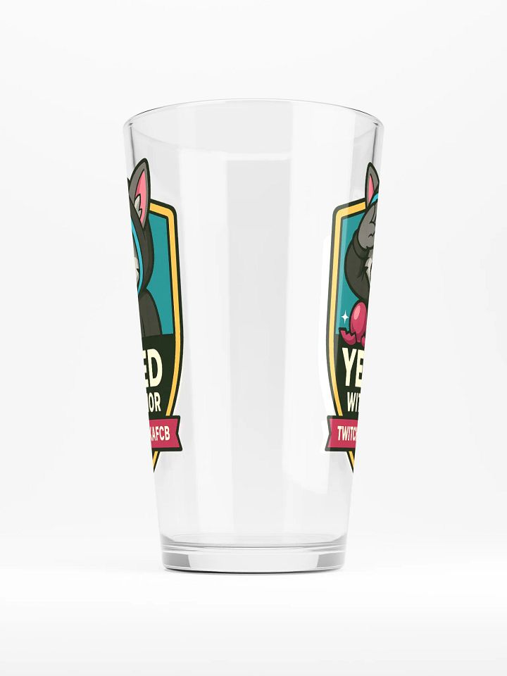 "YEETED WITH HONOR" PINT GLASS – Official Stream Mascot Edition product image (2)