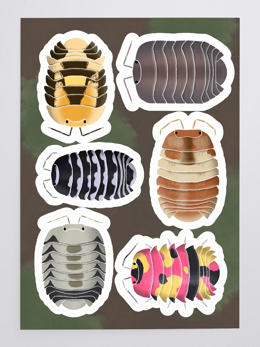 Real Isopods V2 Pile Sticker Sheet product image (3)