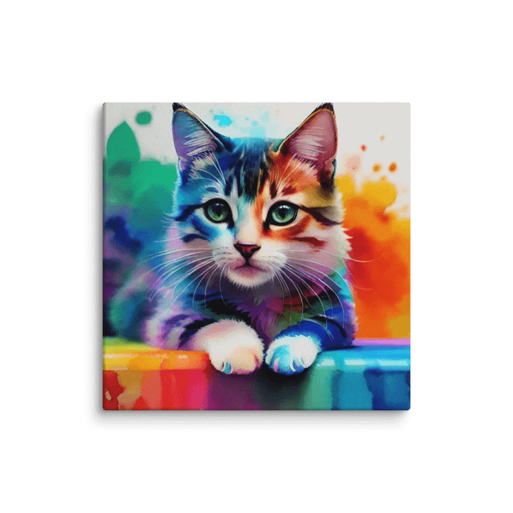 Cute Cat Digital Painting - v15 product image (1)