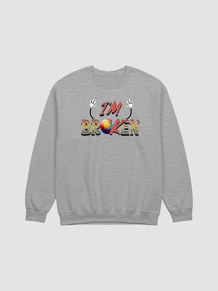 Im Ok Im Broken Volleyball Vibes Crewneck Sweatshirt product image (21)