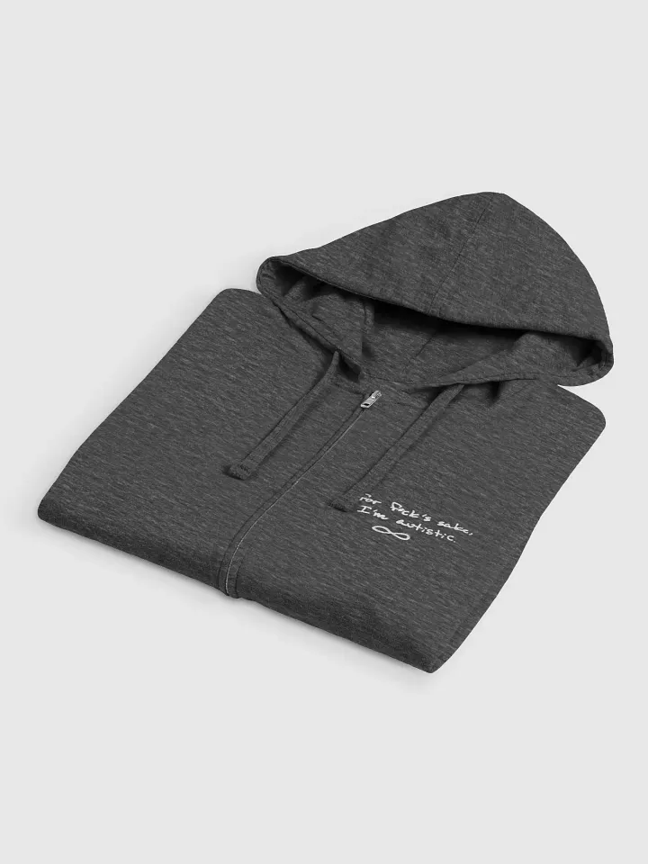 FFS, I'm autistic. (sm. white design) zip-up hoodie product image (2)