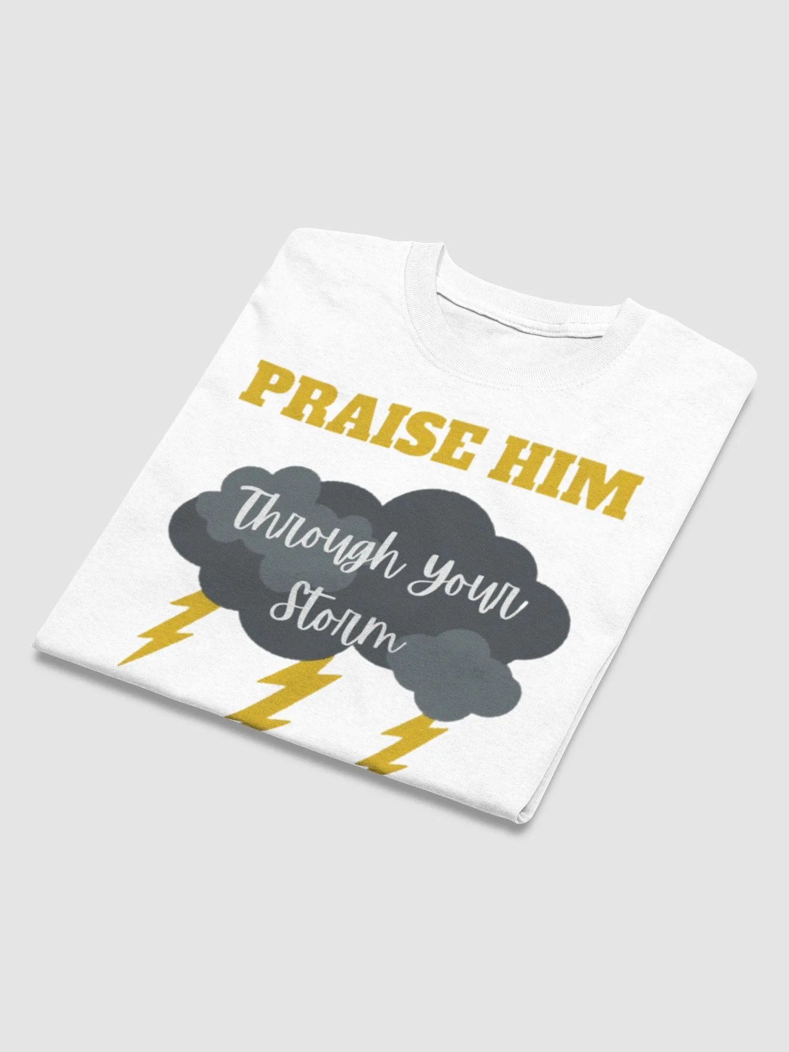 PRAISE HIM THROUGH YOUR STORM T-SHIRT product image (3)