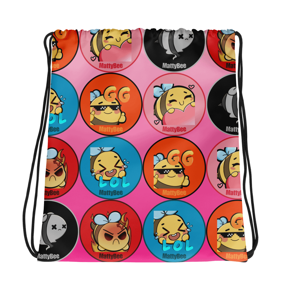 Emote Drawstring Bag - Pink product image (1)