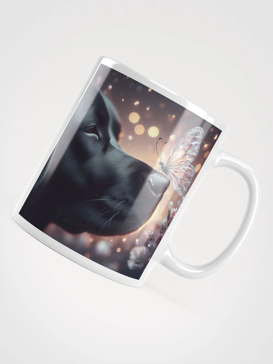 Black Labrador Butterfly #Stylish Glossy White Mug product image (4)