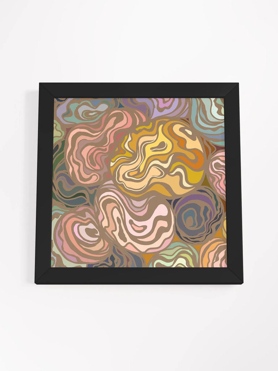 Swirling Topography Framed Poster - Stones No. 1 product image (60)