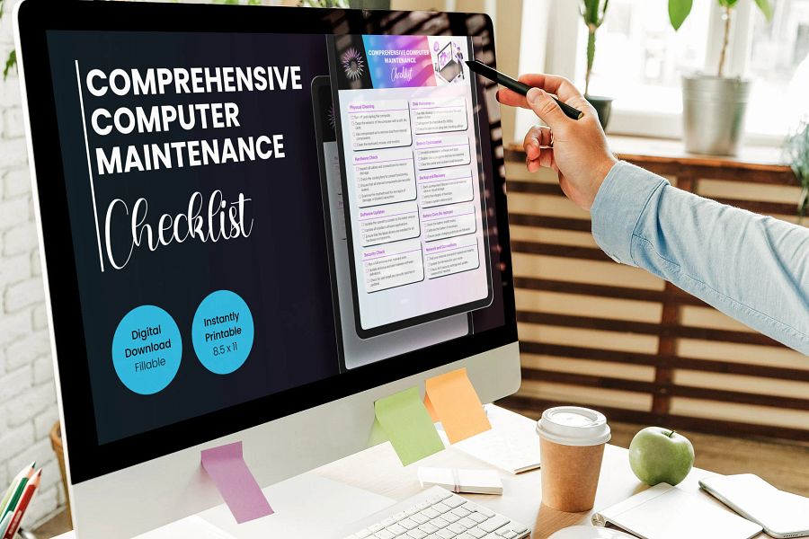 Computer Maintenance Checklist Digital Fillable PDF Download Instantly Printable product image (4)