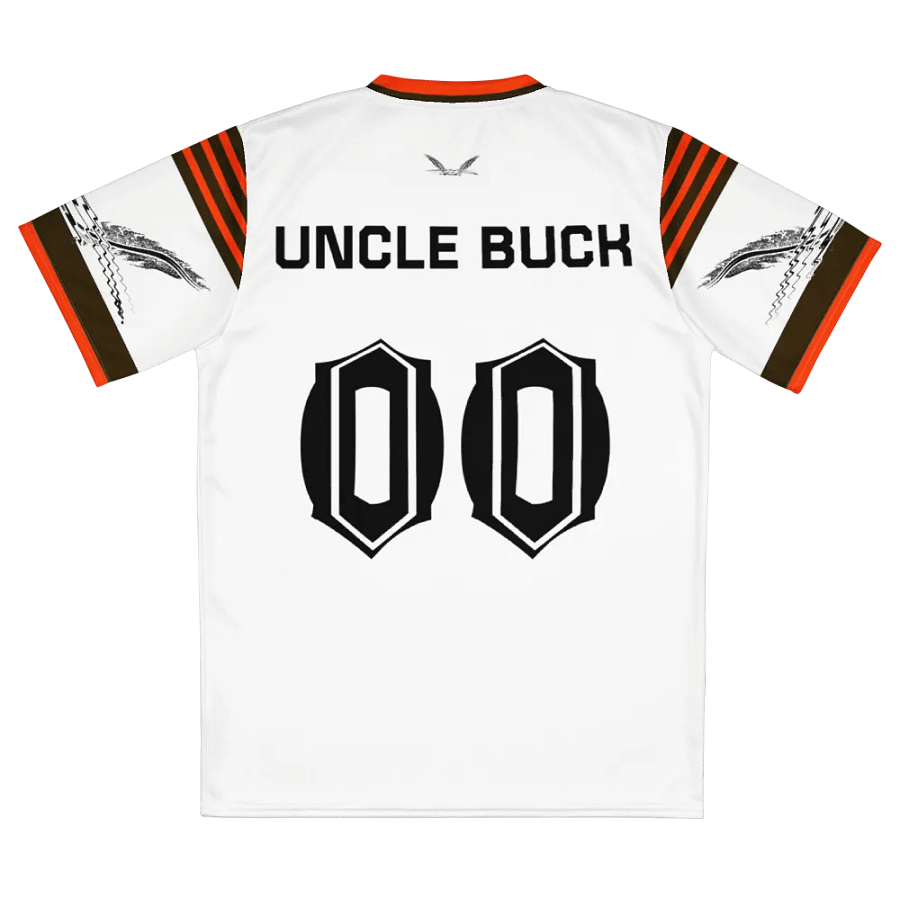 Capital UNCLE BUCK - White - Black HApex Gear Black Logo - Recycled Unisex Sports Jersey product image (9)