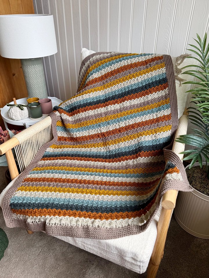 CROCHET PATTERN + VIDEO - Beginner Crochet Blanket Pattern | Easy Cabbage Patch Stitch Throw with 15 Sizes product image (2)