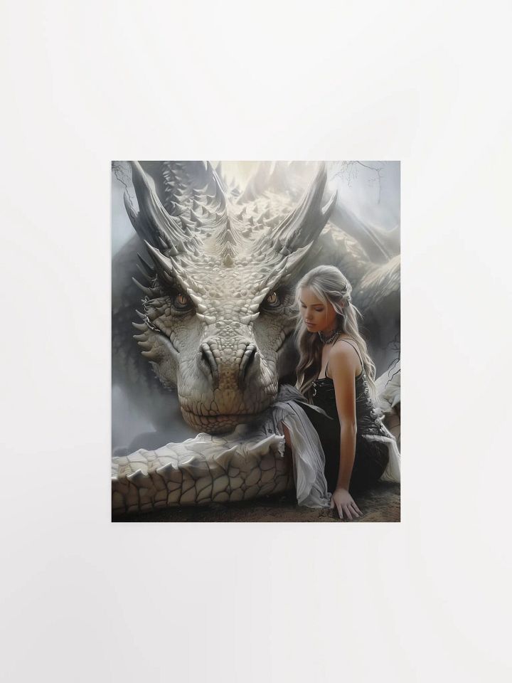 Girl with her white dragon - Poster product image (5)