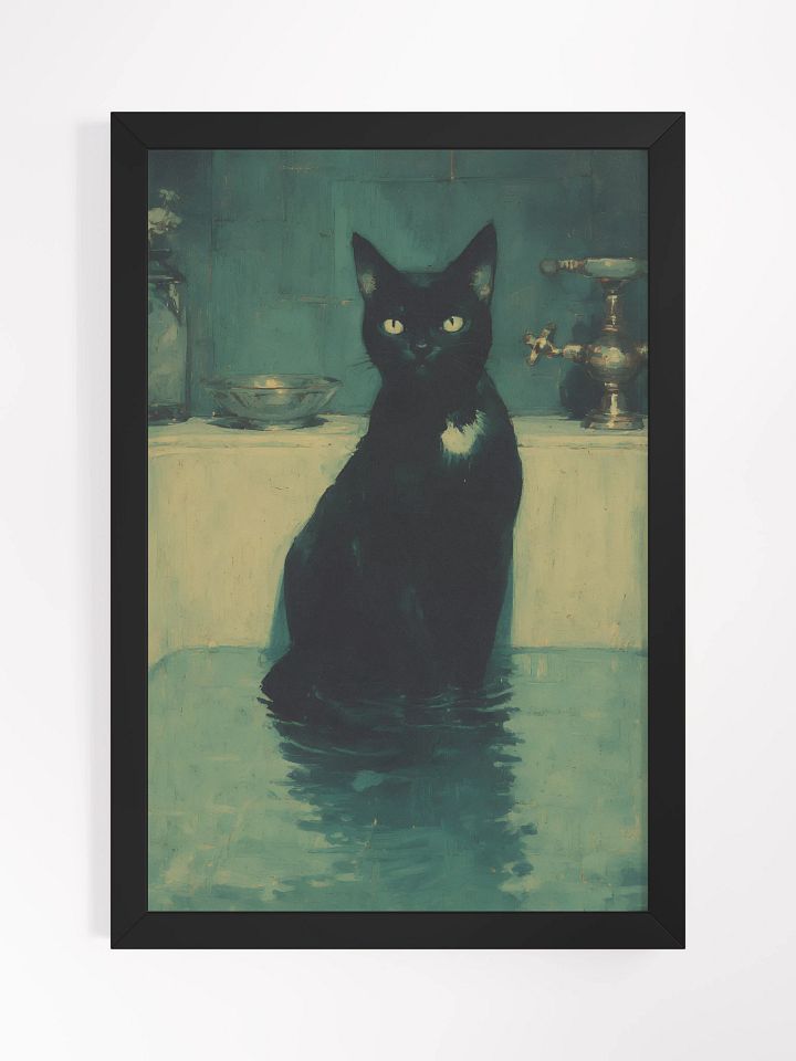 Ethereal Feline Serenity Framed Poster product image (1)