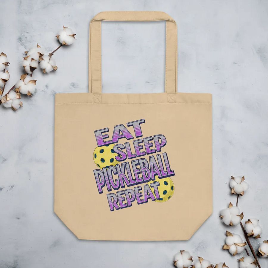 Eat Sleep Pickleball Repeat Angle Passion Eco Tote product image (3)