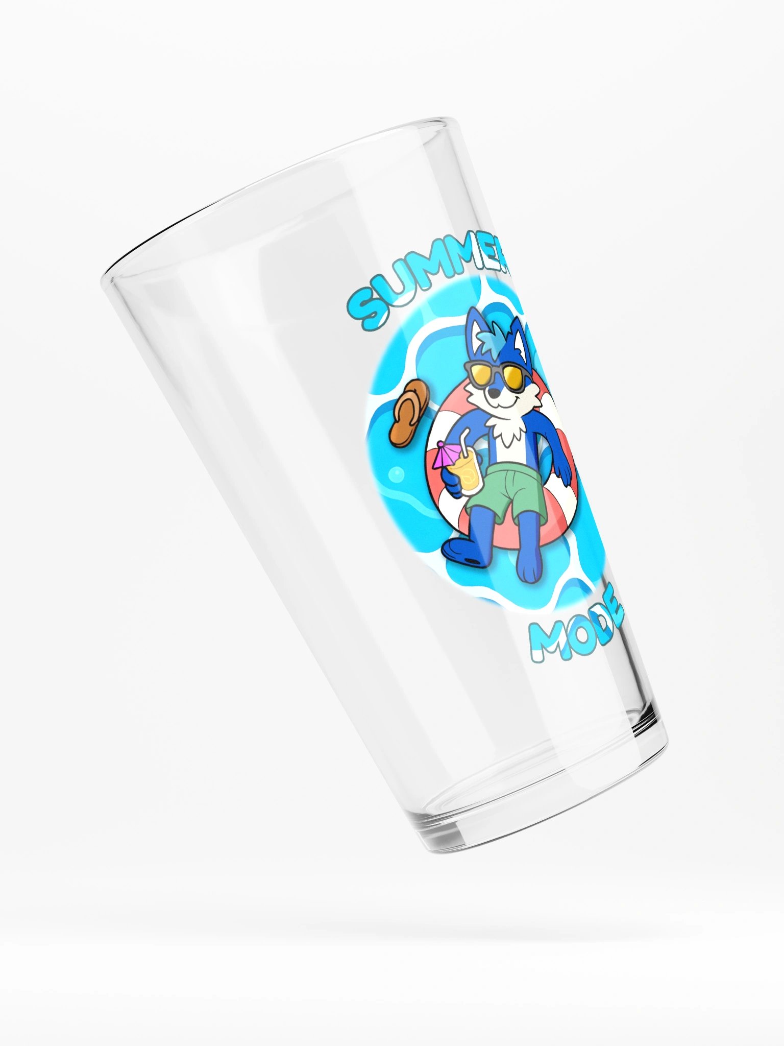 "Summer Mode" CobaltFox Pint Glass product image (4)