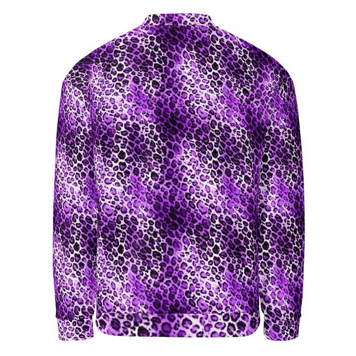 Purple Leopard Pattern Bomber Jacker product image (2)