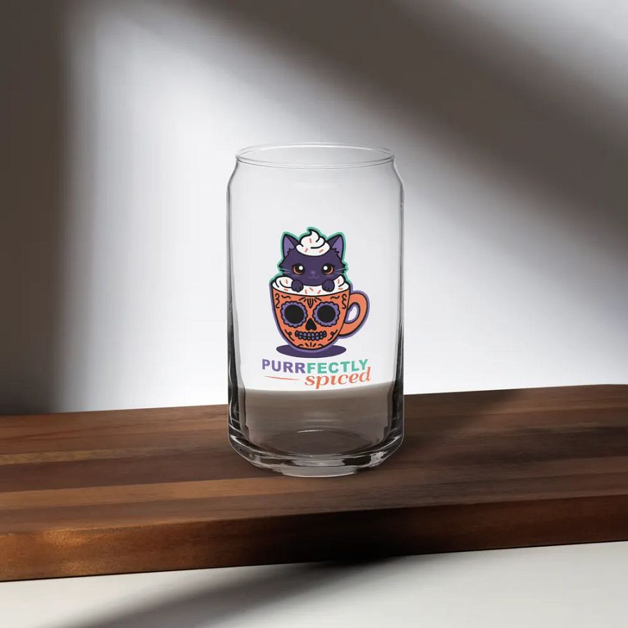 Purrfectly Spiced 16oz Can-Shaped Drinking Glass product image (8)