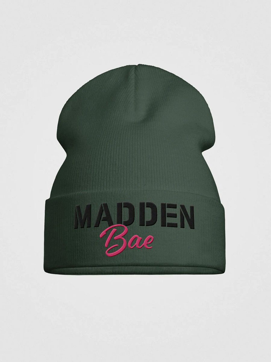 MaddenBae Fitted Beanie (Black Logo) product image (1)