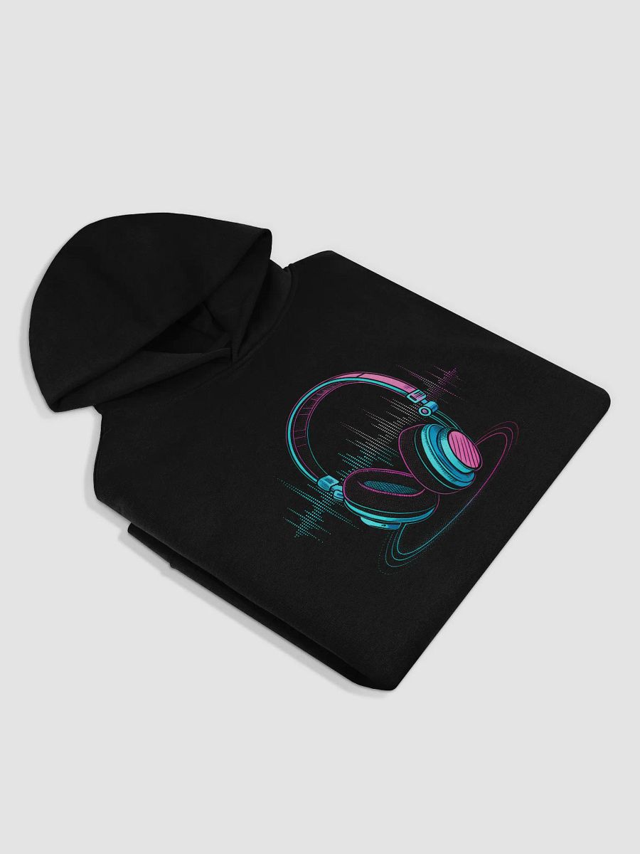 Pixelated Headphones Hoodie with Glowing Sound Waves – Perfect Fusion of Style and Music Vibes product image (3)