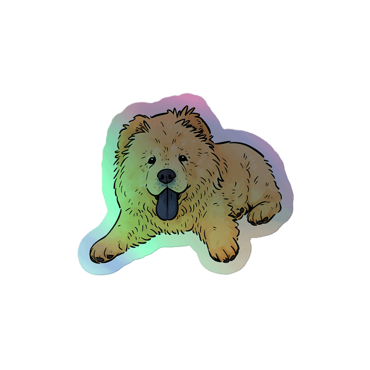 Fluffy Pie Tongue Out Holo Sticker product image (2)