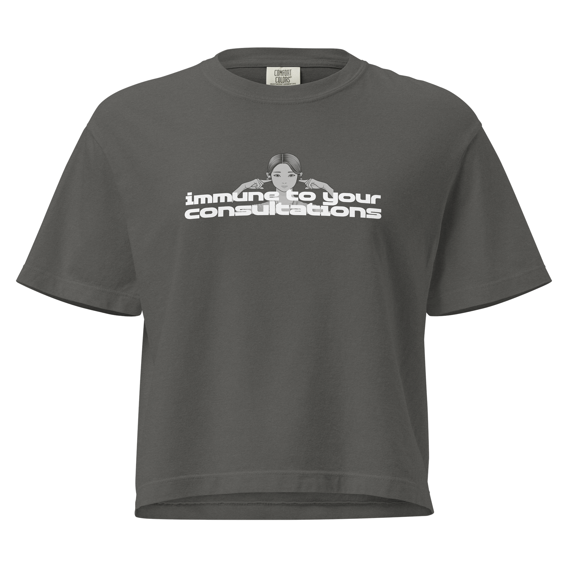 Immune to Your Consultations Women's Box Tee product image (1)