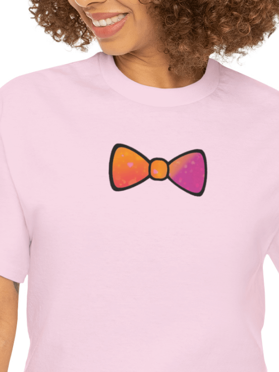 Orange/Purple Mix Watercolor Bow Tie Shirt product image (2)