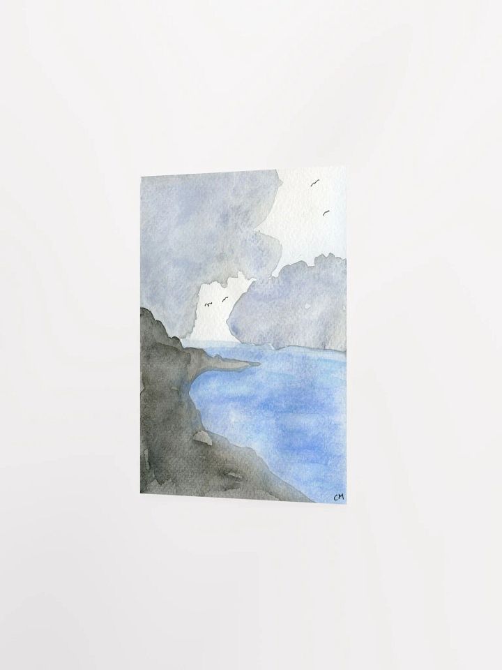 A View of Coastline: Watercolor Landscape Poster product image (3)