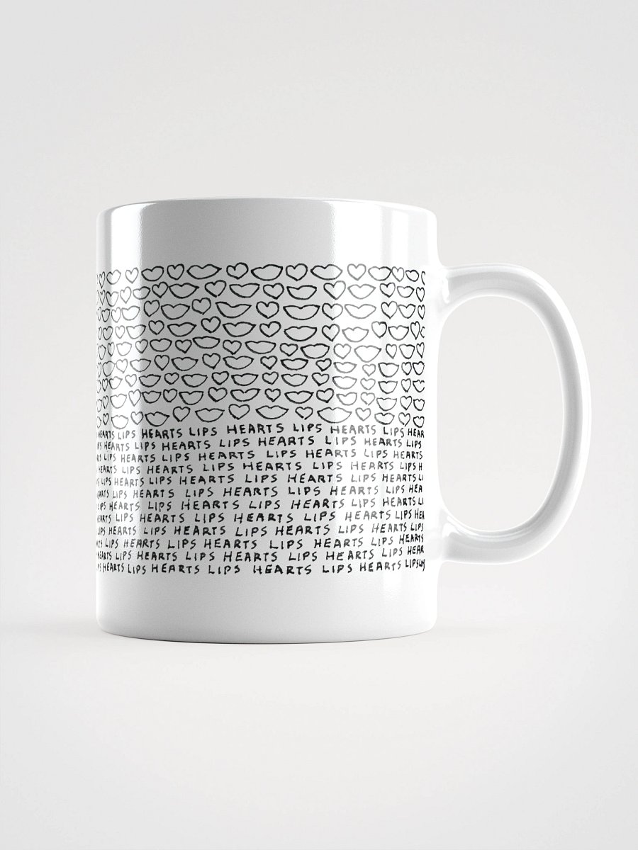 Lips Hearts White Glossy Mug product image (2)