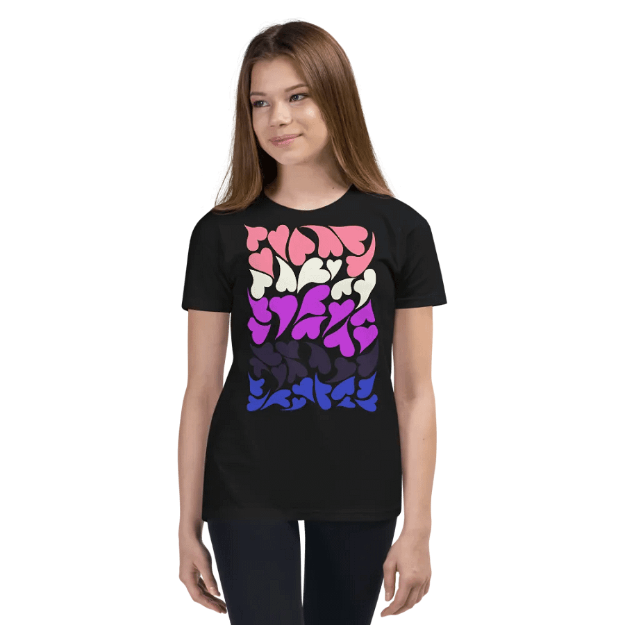 Nestled PRIDE Genderfluid T-shirt (Youth) product image (5)