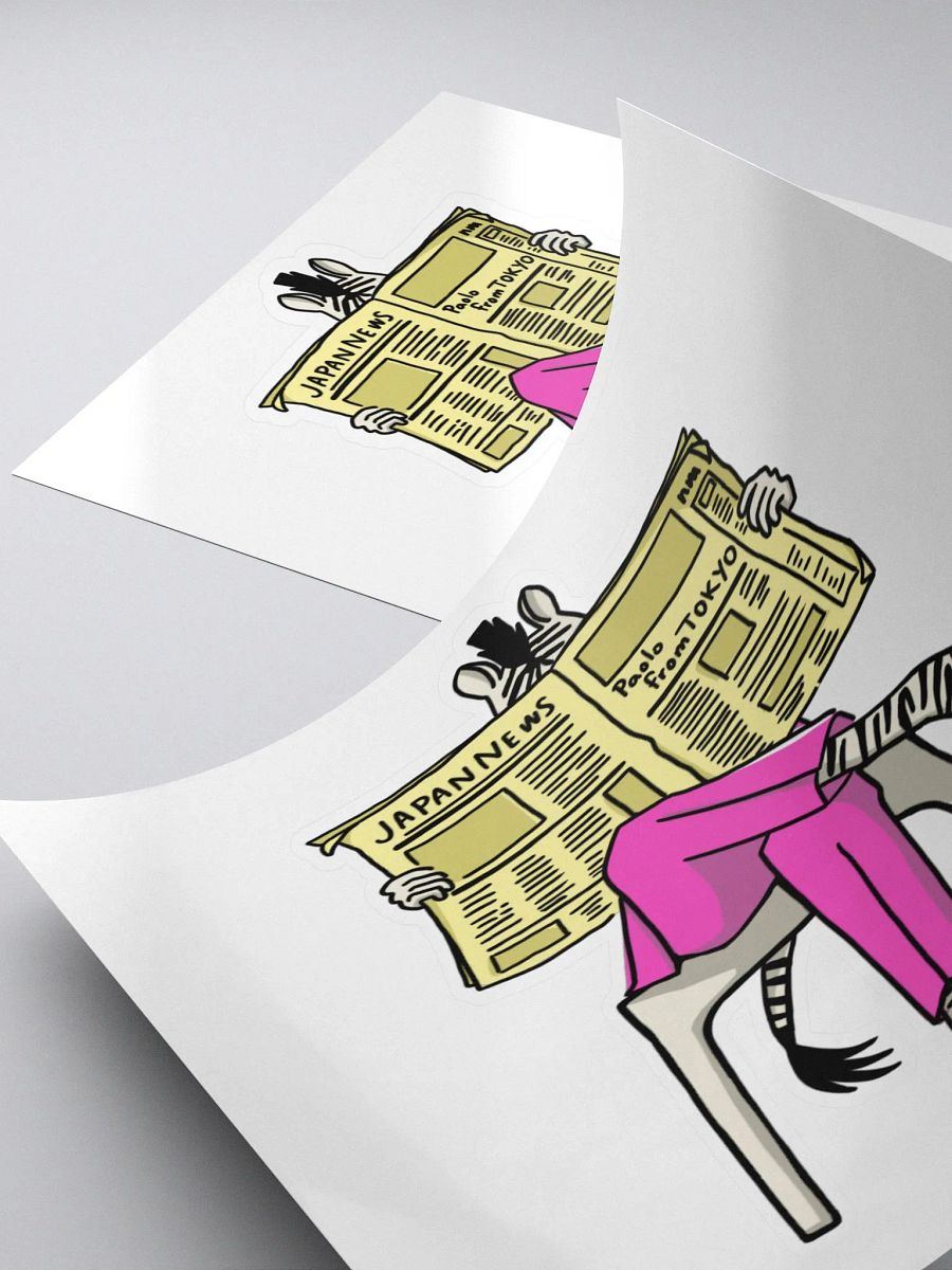 Newspaper Zebra Sticker product image (4)