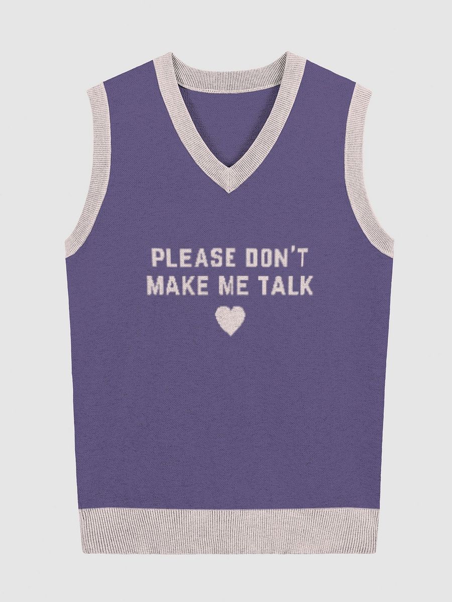 PLEASE DON'T MAKE ME TALK (light pink and purple) knitwear vest product image (2)