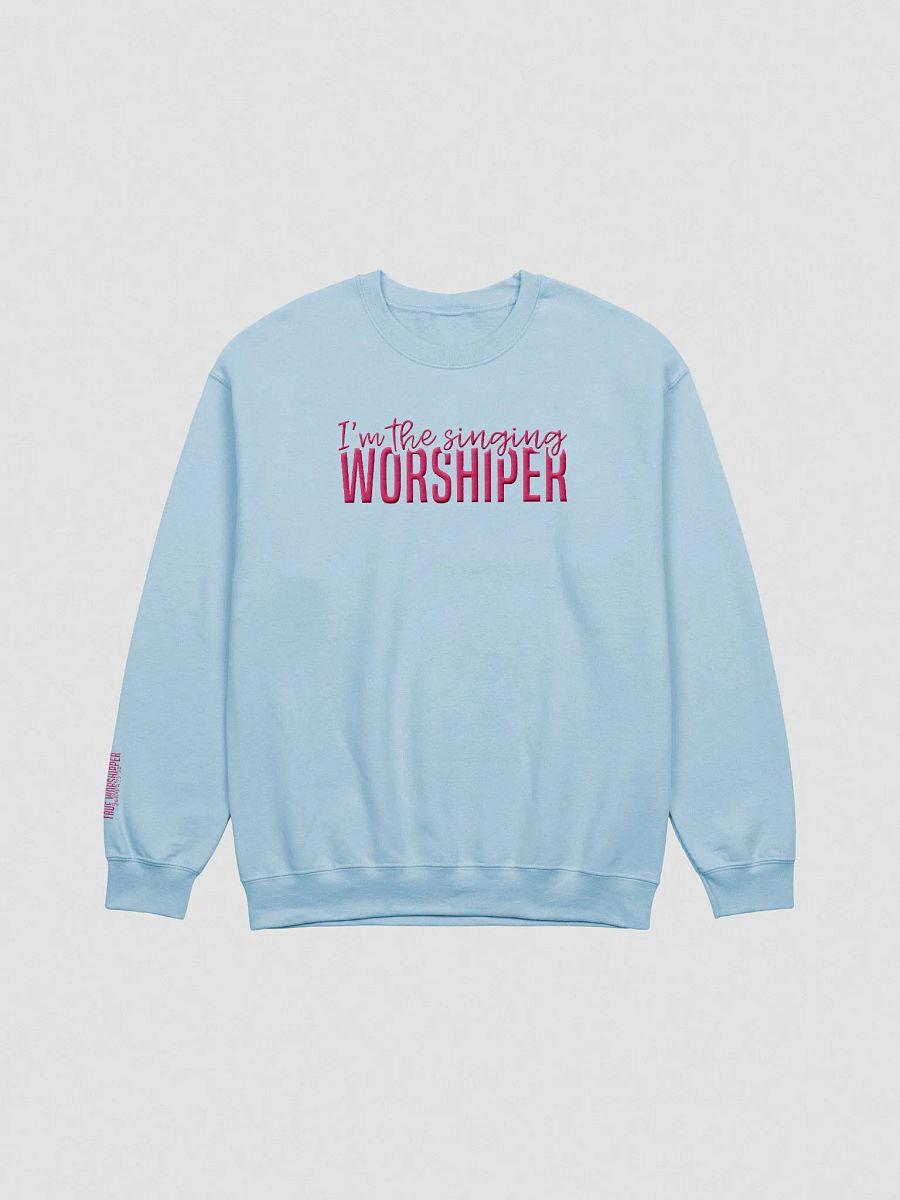 The Singing Worshipper| Unisex Embroidered Sweatshirt | Light product image (2)
